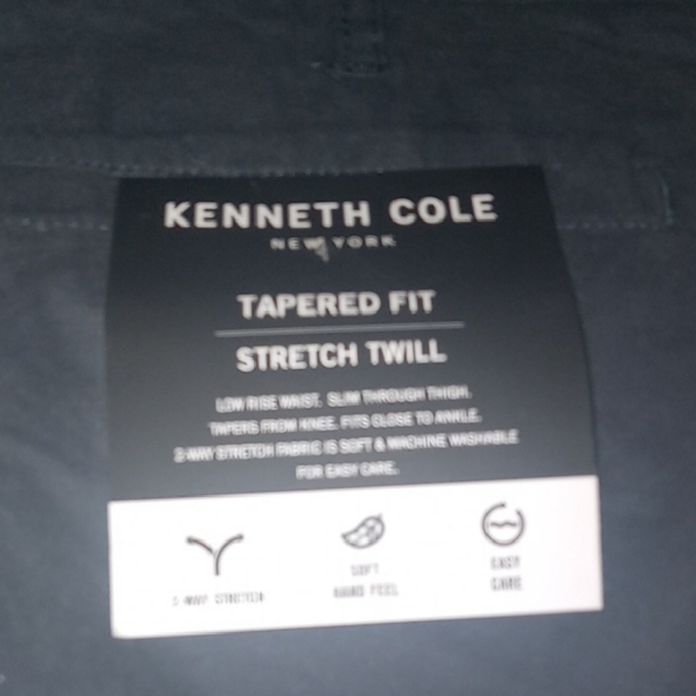 Kenneth Cole Blue Chinos Tapered Fit